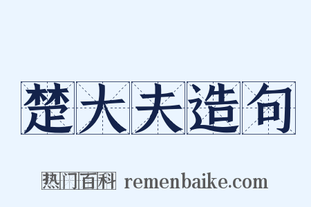 楚大夫造句是什么意思的图片